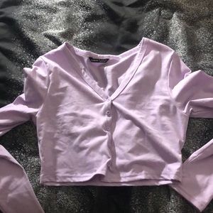 Shein v neck crop top